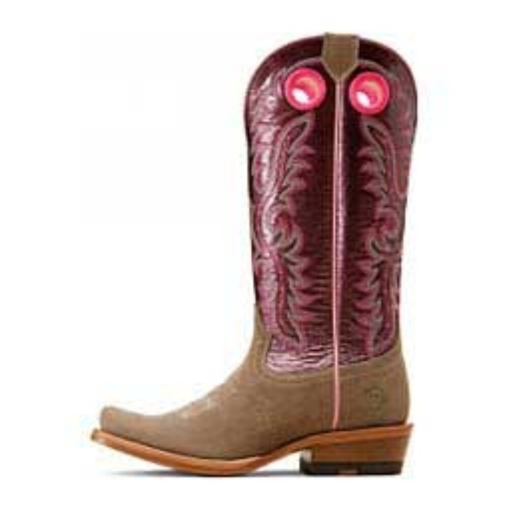 Ariat Womens Futurity Boon Smokey Roughout-Fine Wine Patent Boot 10047069  11B
